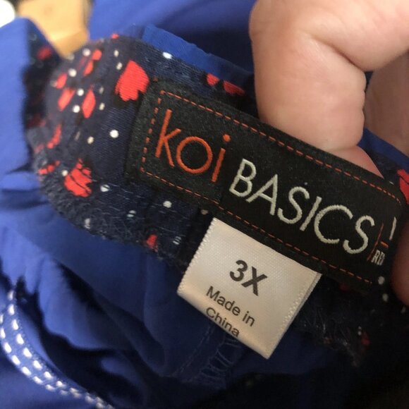 KOI Basics Holly Scrub Pants Blue Galaxy 731 Women’s 3X Regular NWT - Picture 5 of 5